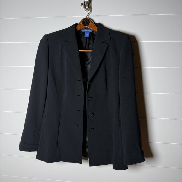 AUSTIN REED Blazer Women Size 8 Black 4-Button Jacket - Picture 4 of 7